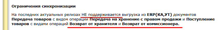 Ограничения типовой синхронизации